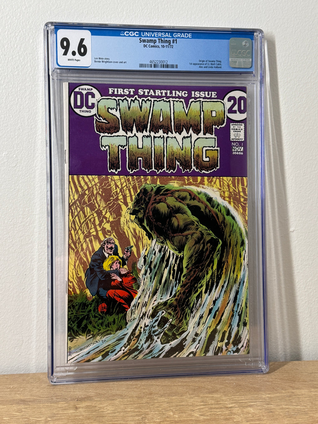 Swamp Thing #1 CGC 9.6 (1972) - White Pages - Origin of Swamp Thing - Wrightson