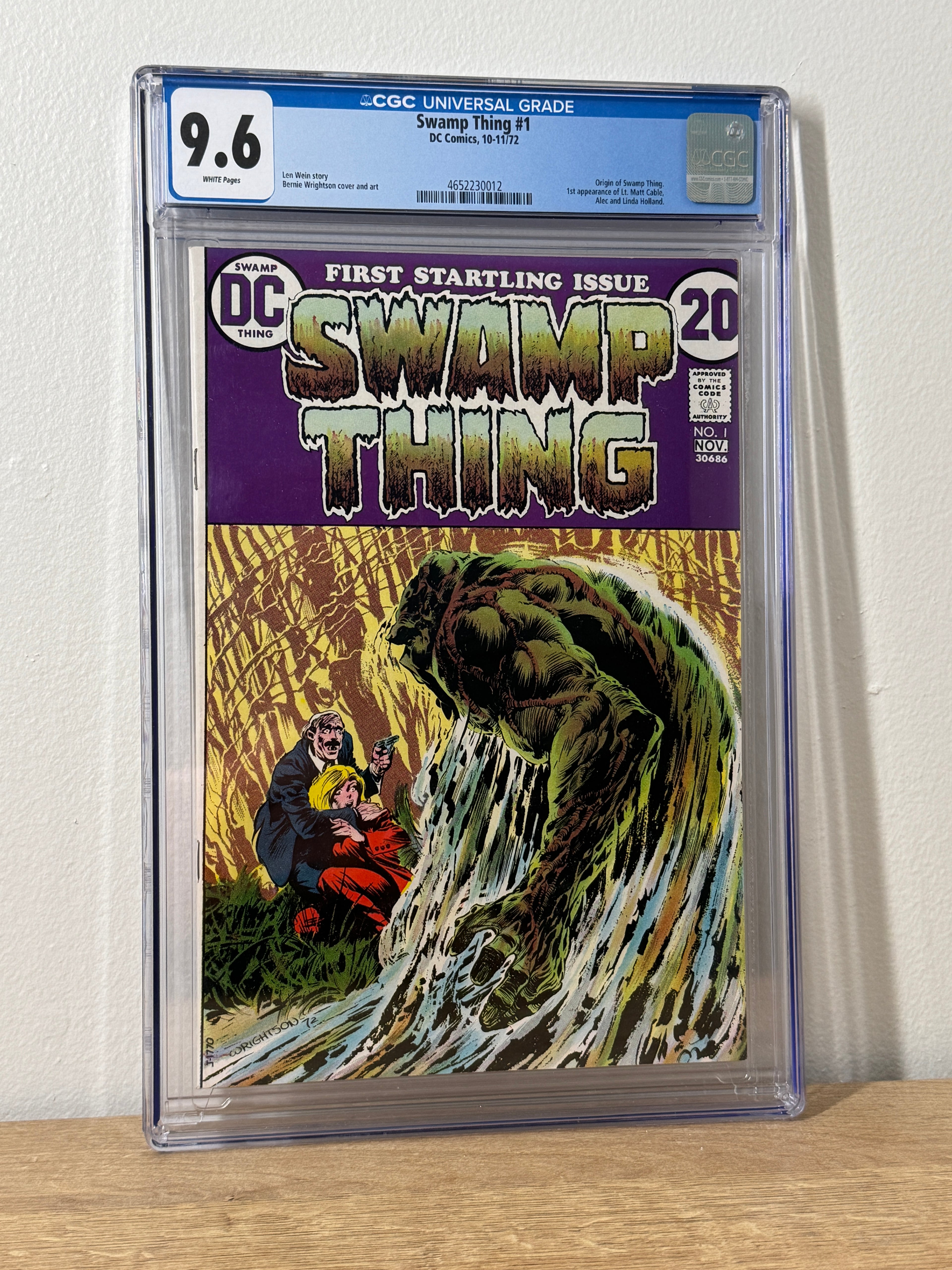 Swamp Thing #1 CGC 9.6 (1972) - White Pages - Origin of Swamp Thing - Wrightson