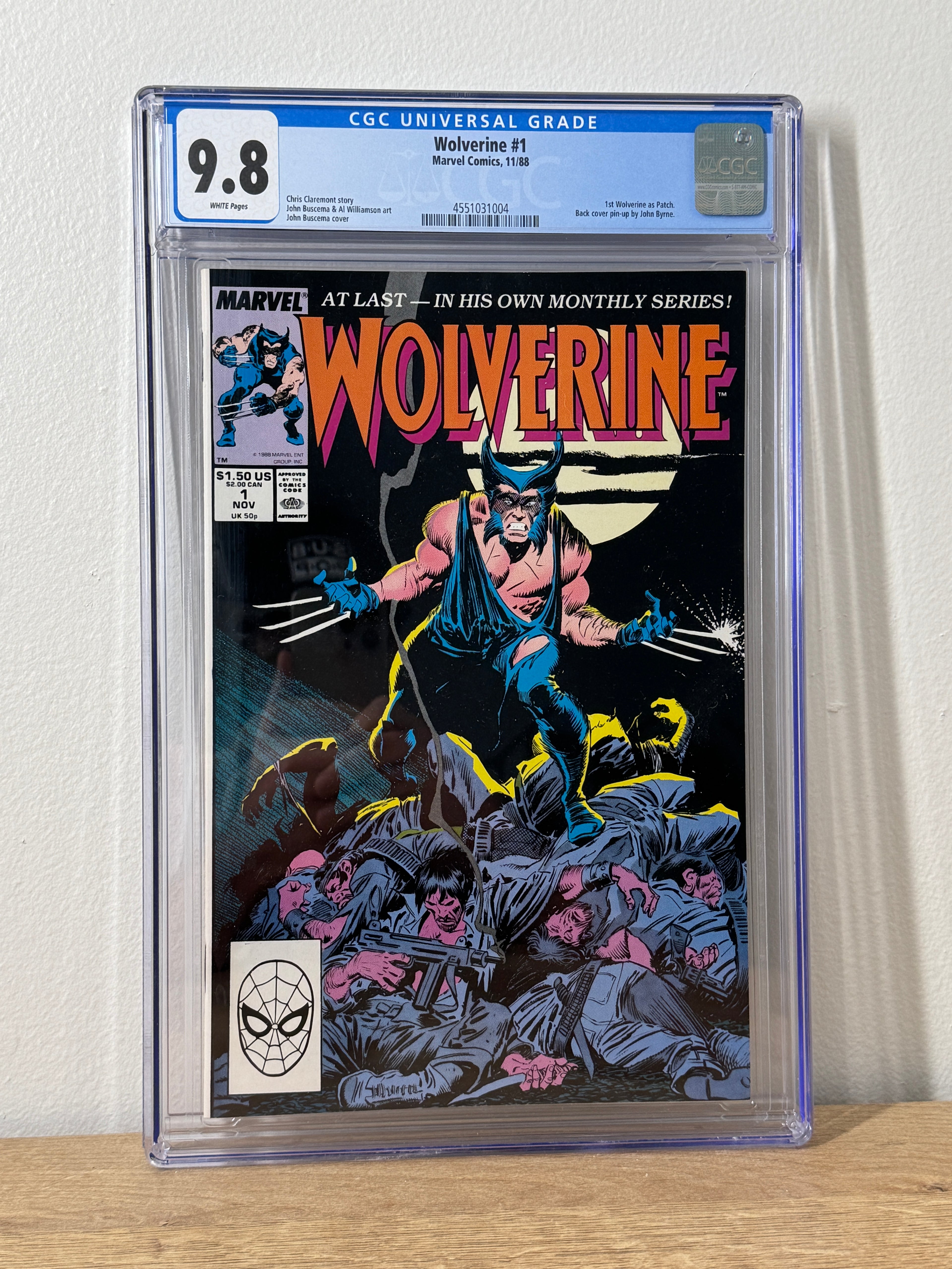 Wolverine #1 (1988) CGC 9.8 White Pages - Start of Monthly Series - Black Cover