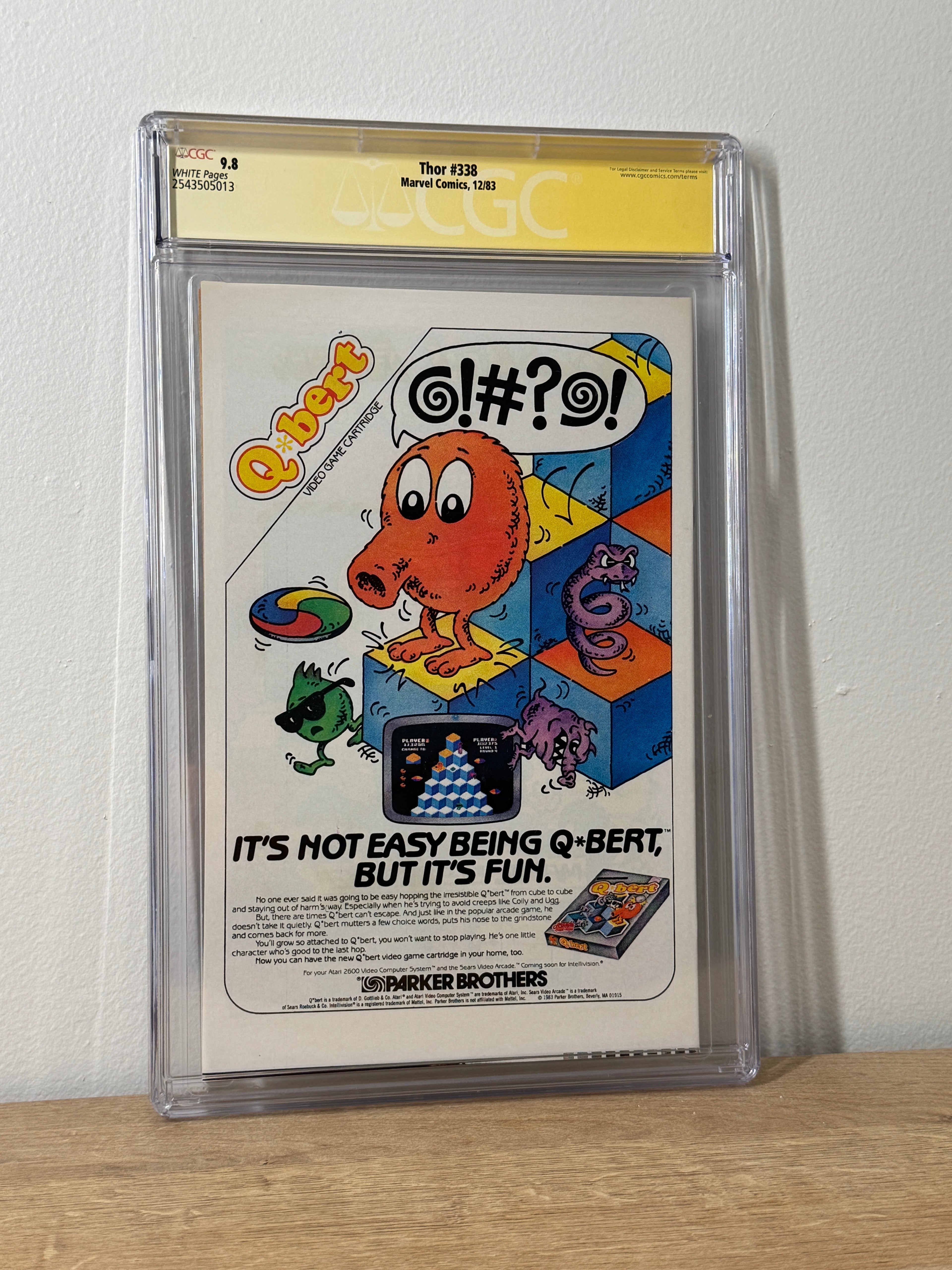 Thor #338 CGC 9.8 SS Signed Walt Simonson - 2nd App Beta Ray Bill - White Pages