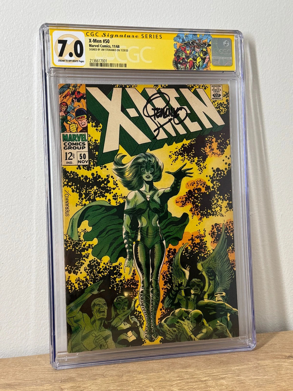 X-Men #50 CGC 7.0 SS Signed Jim Steranko - 2nd App Polaris - Origin Beast Key