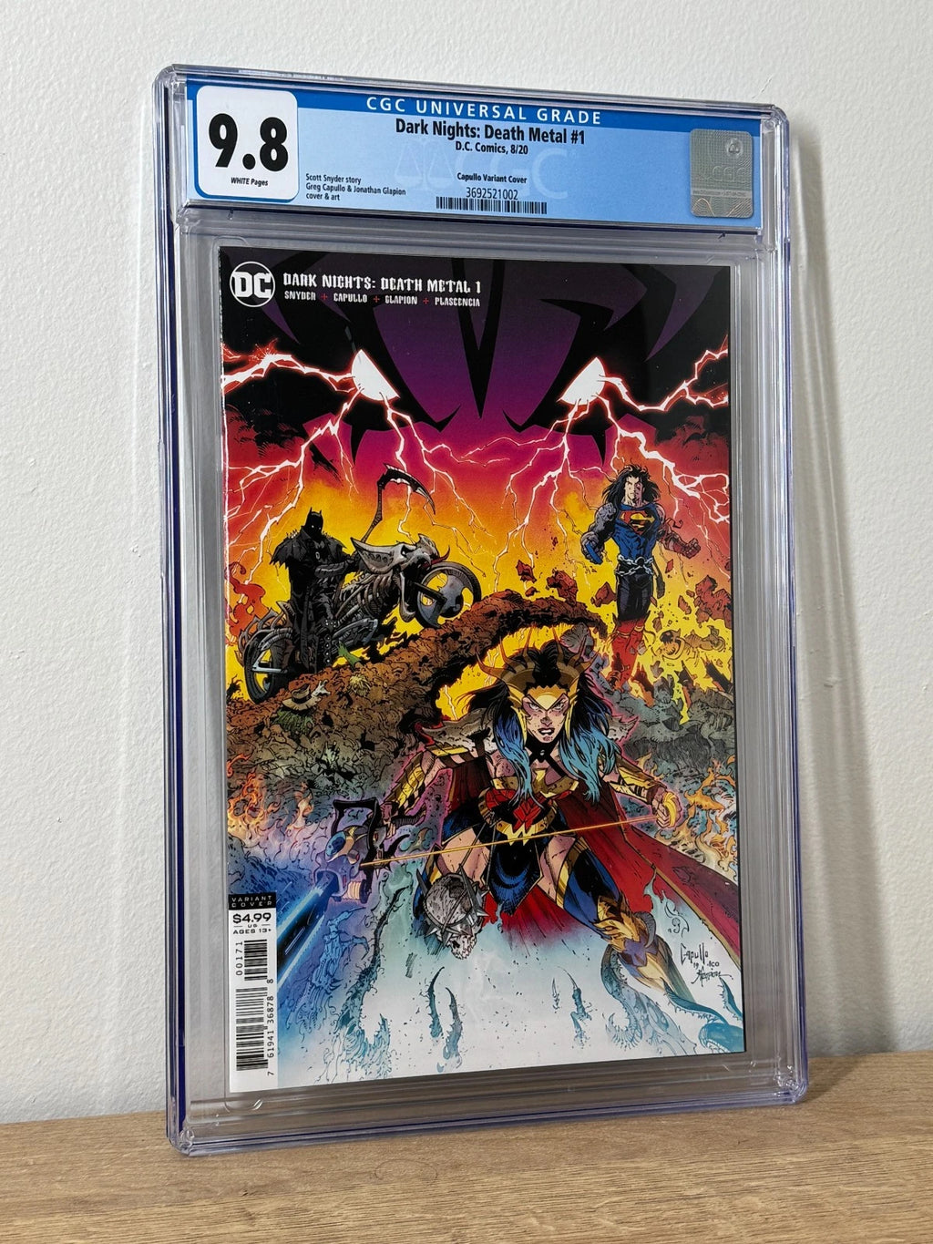 Dark Nights: Death Metal #1 CGC 9.8 - Capullo Cover - Wonder Woman Chainsaw Art